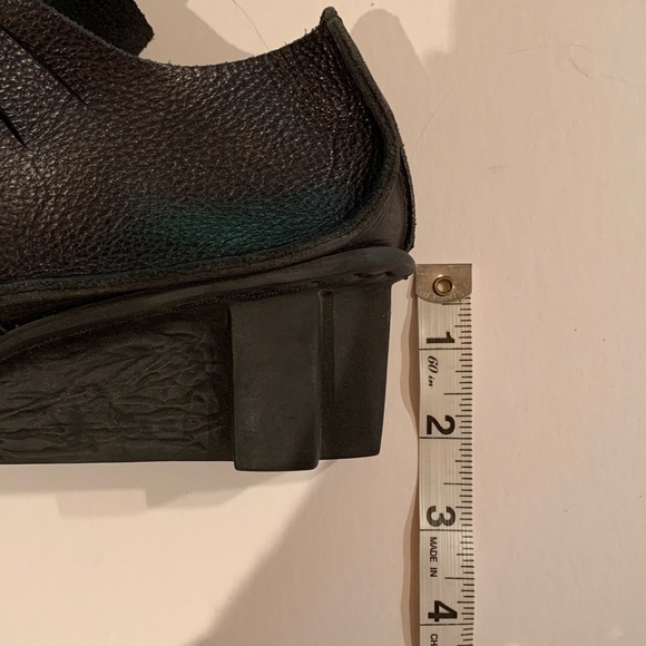 Trippen size 38 Goddess 2” Heel Black Ankle Black Shoe - Picture 9 of 10